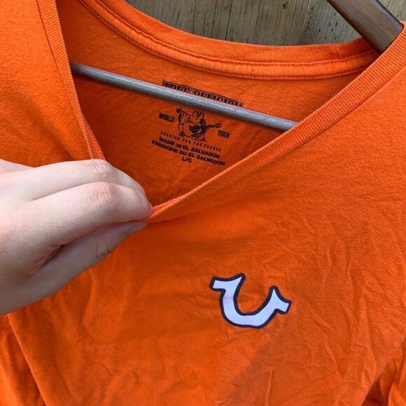 True Religion BIG LOGO T Shirt Large - Picture 3 of 4